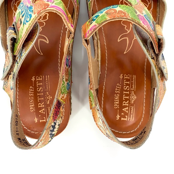 Spring Step L'Artiste Hand-Painted Multicoloured Symphony Sandal, 41 - Picture 4 of 16